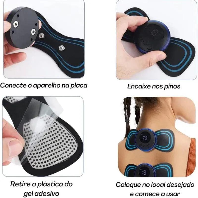 Mini massageador elétrico portátil EMS - CompraSuave