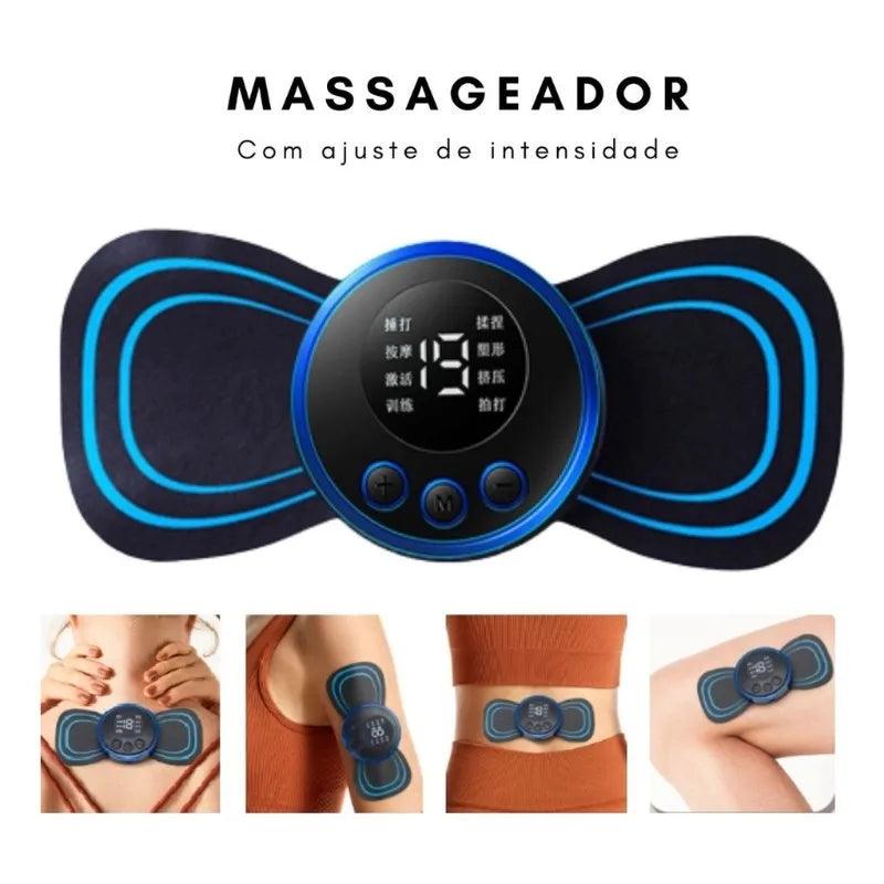 Mini massageador elétrico portátil EMS - CompraSuave