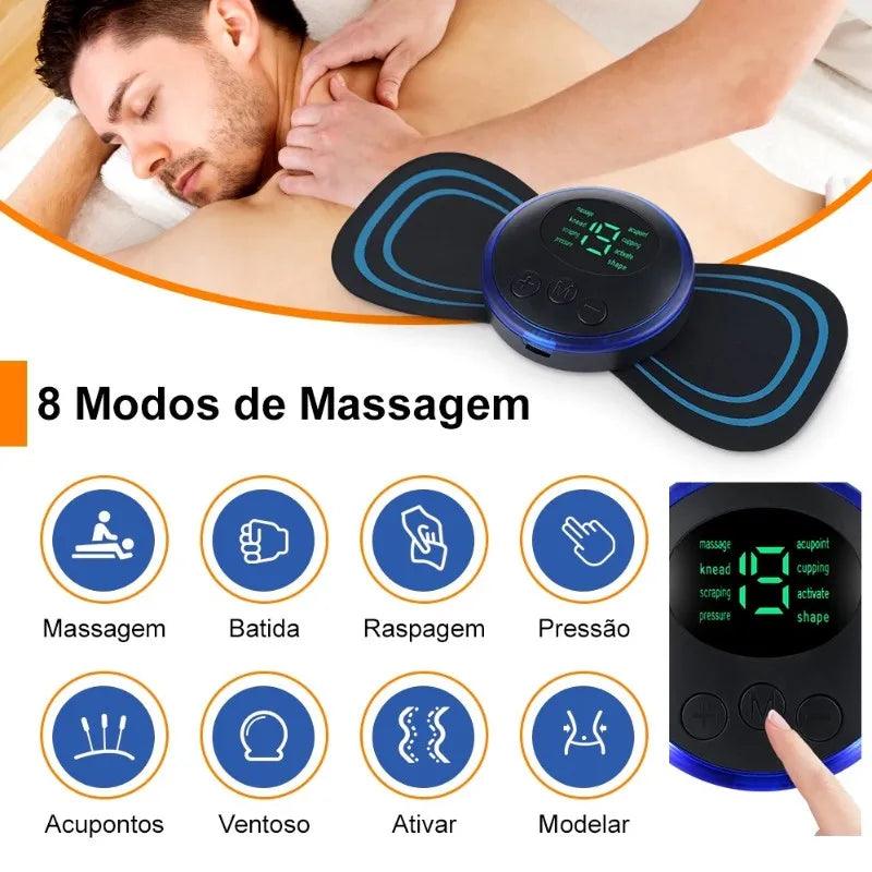 Mini massageador elétrico portátil EMS - CompraSuave