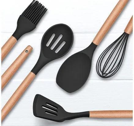 Kit Jogo 12 Peças Utensílios de Cozinha Silicone - CompraSuave